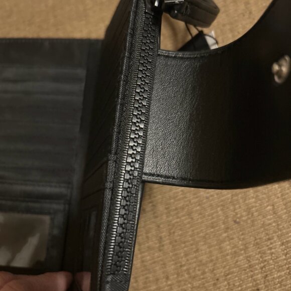 Ed Hardy Screaming Tigers Print Double Zip ID's Wallet Wristlet Coin Card Purse - Picture 11 of 12